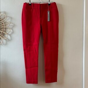 Ann Taylor Red Cropped Pants Tailored Fit